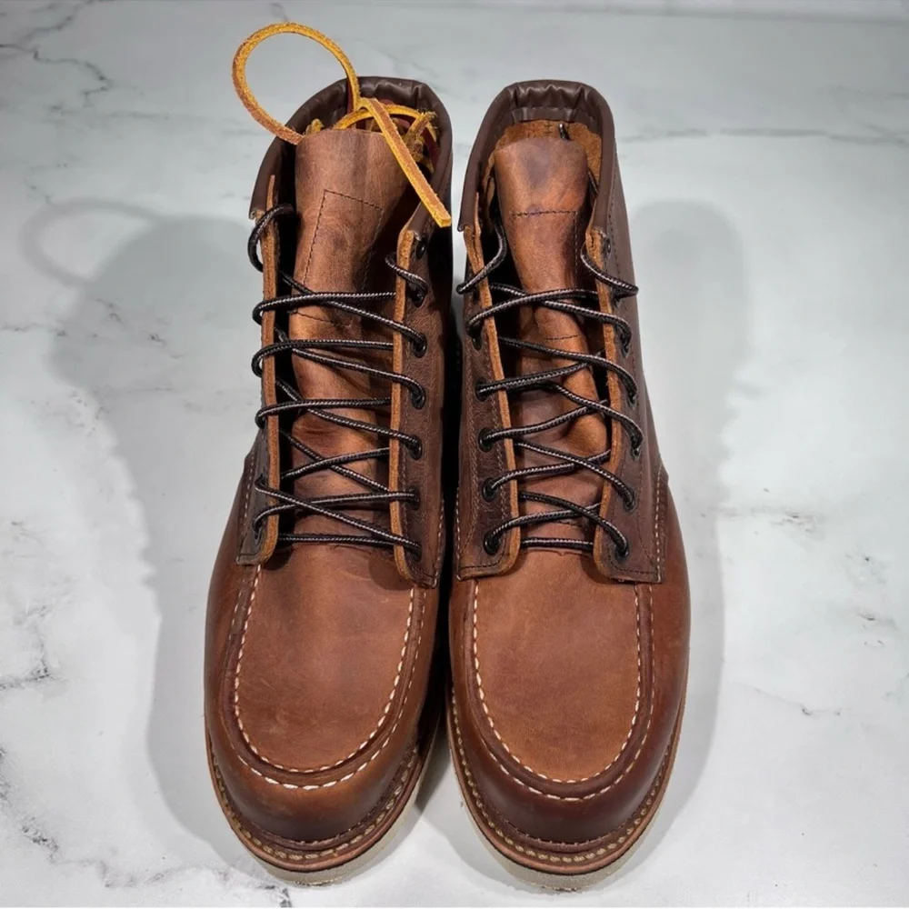 Red Wing Heritage 6” Moc Toe Copper Rough & Tough Lace Up Leather Boots